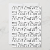 Whimsical Cocktail Drinks Brasserie BW Einladung (Rückseite)