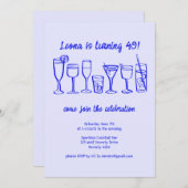 Whimsical Cocktail Drinks Custom Geburtstagsparty Einladung (Vorne/Hinten)