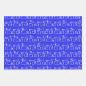 Whimsical Cocktail Drinks Party Blaues Geschenk Geschenkpapier Set (Vorderseite 2)