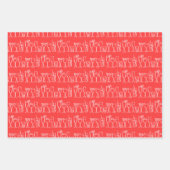 Whimsical Cocktail Drinks Wein Party Farbiges Gesc Geschenkpapier Set (Vorderseite)