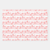 Whimsical Cocktail Drinks Wein Party Farbiges Gesc Geschenkpapier Set (Vorderseite 2)