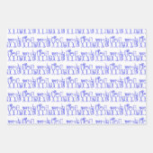 Whimsical Cocktail Drinks Wein Party Farbiges Gesc Geschenkpapier Set (Vorderseite 3)