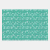 Whimsical Cocktail Drinks Wein Party Farbiges Gesc Geschenkpapier Set (Vorderseite 2)