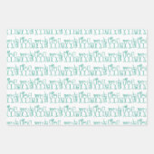 Whimsical Cocktail Drinks Wein Party Weihnachten Geschenkpapier Set (Vorderseite 3)