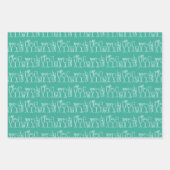 Whimsical Cocktail Drinks Wein Party Weihnachten Geschenkpapier Set (Vorderseite 2)