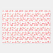 Whimsical Cocktail Drinks Wein Party Weihnachten Geschenkpapier Set (Vorderseite)