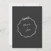 Whimsical Cocktail Minimalist Wedding Einladung (Rückseite)