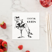 Whimsical Cocktail Queen - Glam Party Vibe Serviette (Beispiel)
