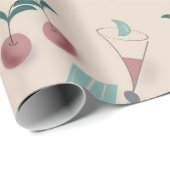 Whimsical cocktail wrapping paper geschenkpapier (Rolleneckpunkt)