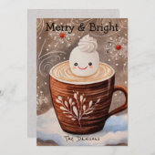 Whimsical Cocoa Holiday Card Feiertagskarte (Vorne/Hinten)