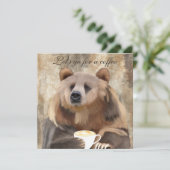 Whimsical Coffee Drink Bär | Lasst uns aufholen! Einladung (Stehend Vorderseite)