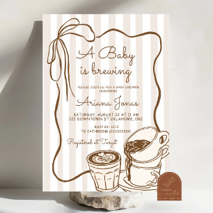 Whimsical Coffee ein Baby braut Baby-Party Einladung