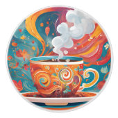 Whimsical Coffee Keramikknauf (Vorderseite)