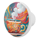 Whimsical Coffee Keramikknauf (Rechts)