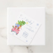 Whimsical Cold Outside Reindeer Bear Baby Shower Geschenkanhänger (Beispiel)