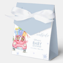 Whimsical Cold Outside Reindeer Bear Baby Shower