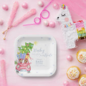 Whimsical Cold Outside Reindeer Bear Baby Shower  Pappteller (Party)