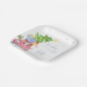 Whimsical Cold Outside Reindeer Bear Baby Shower  Pappteller (Gewinkelt)