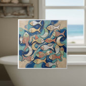 Whimsical Color Splash Fish Pattern ID1201 Fliese