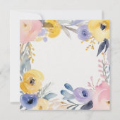 Whimsical Colorful Blume Liebe Bloom Brautparty Einladung (Rückseite)