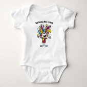 Whimsical Colorful Bunny Design für Kinder Baby Strampler (Vorderseite)