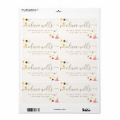 Whimsical Colorful Confetti Signature Script Labe (Vorne)