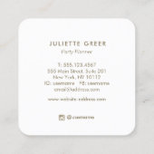 Whimsical Colorful Confetti Signature Script Quadratische Visitenkarte (Rückseite)