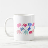Whimsical Colorful Elephants Coffee Mug Kaffeetasse (Links)