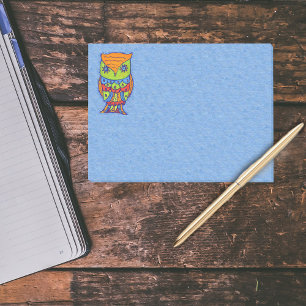 Whimsical Colorful Fantasy Owl Post-it Klebezettel