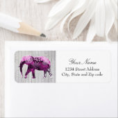 Whimsical Colorful Floral Elephant auf Holzdesign (Insitu)