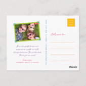 Whimsical Colorful Groovy Flower Garden Vielen Dan Postkarte (Rückseite)