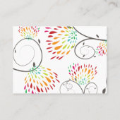 Whimsical Colorful Kissing Summer Birds Wedding Platzkarte (Rückseite)