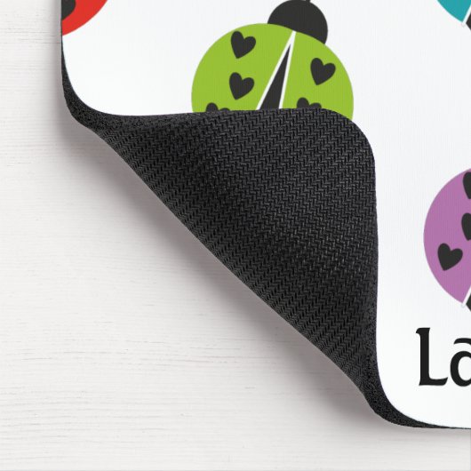 Whimsical Colorful Ladybug Personalisiert Mousepad (Ecke)