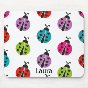 Whimsical Colorful Ladybug Personalisiert Mousepad