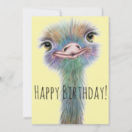 Whimsical Colorful Ostritch Geburtstag