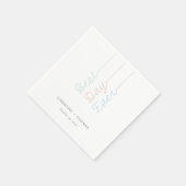 Whimsical & Colorful: Personalisiert "Best Day Eve Serviette (Ecke)