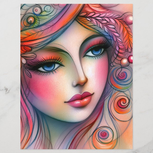 Whimsical Colorful Scrapbook Paper (Vorderseite)