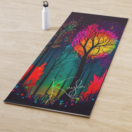 Whimsical Colorful Trees Yoga Mat Yogamatte (Beispiel)