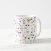 Whimsical Colorful Wildflower Spring Patterns Kaffeetasse (VorderseiteRechts)