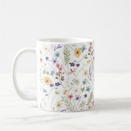 Whimsical Colorful Wildflower Spring Patterns Kaffeetasse