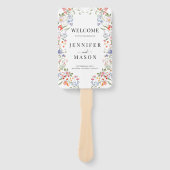 Whimsical Colorful Wildflower Wedding Program Fächer (Vorderseite)