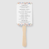 Whimsical Colorful Wildflower Wedding Program Fächer (Rückseite)