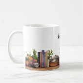 Whimsical Cookbook Shelf Personalisiert Kaffeetasse (Links)