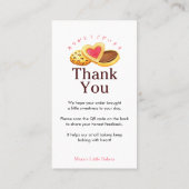 Whimsical Cookie Bakery Leave a Review QR Code Visitenkarte (Rückseite)