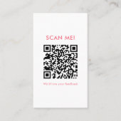 Whimsical Cookie Bakery Leave a Review QR Code Visitenkarte (Vorderseite)