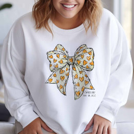 Whimsical Coquette Bow Herz gelb Sweatshirt