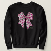 Whimsical Coquette Bow Herz Hot Pink Sweatshirt (Design vorne)