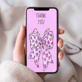 Whimsical Coquette Bow Herz Lila jeder Fall Karte