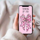 Whimsical Coquette Bow Herz rosa jedes Mal Karte