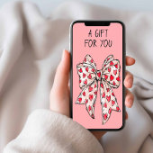 Whimsical Coquette Bow Herz Rot jeder Fall Karte